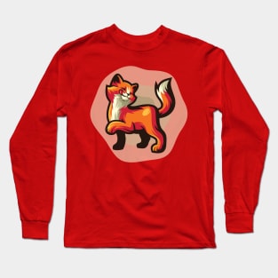 So Cute Cat On Fire Walking Long Sleeve T-Shirt